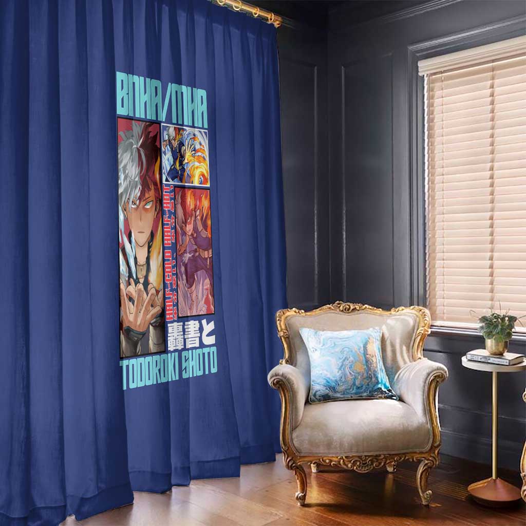 Todoroki Shoto My Hero Academia Window Curtain Anime Style