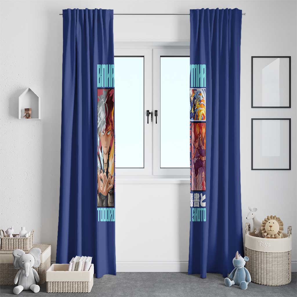Todoroki Shoto My Hero Academia Window Curtain Anime Style