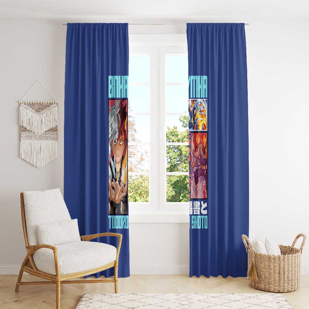 Todoroki Shoto My Hero Academia Window Curtain Anime Style