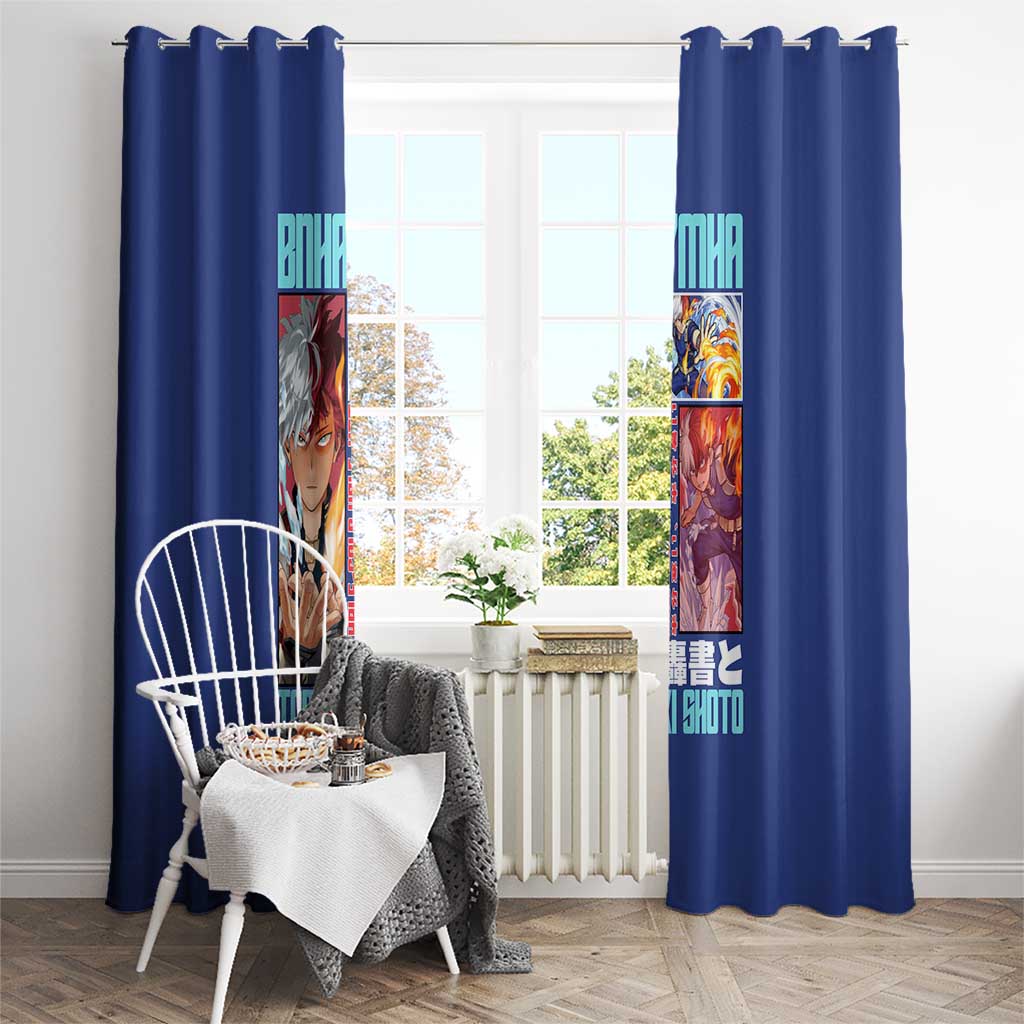 Todoroki Shoto My Hero Academia Window Curtain Anime Style