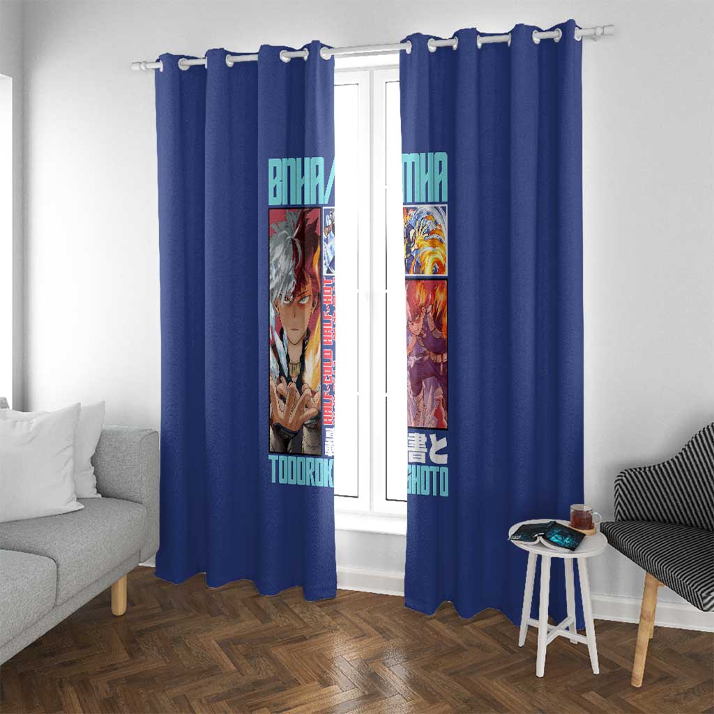 Todoroki Shoto My Hero Academia Window Curtain Anime Style