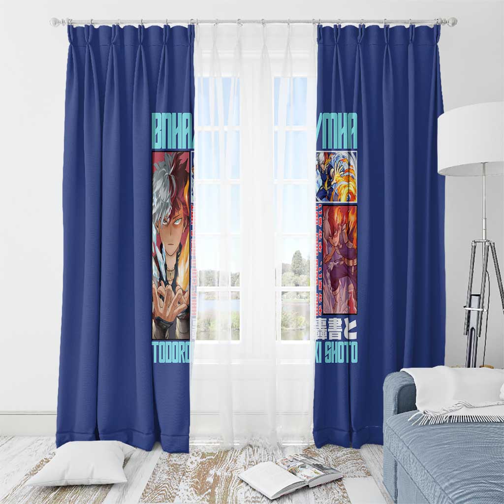 Todoroki Shoto My Hero Academia Window Curtain Anime Style