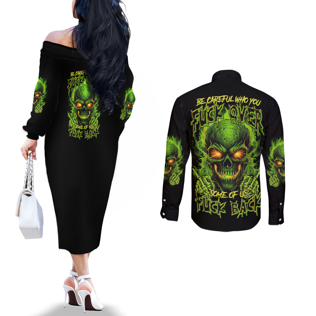 i-cant-go-to-hell-reaper-skull-couples-matching-off-the-shoulder-long-sleeve-dress-and-long-sleeve-button-shirt