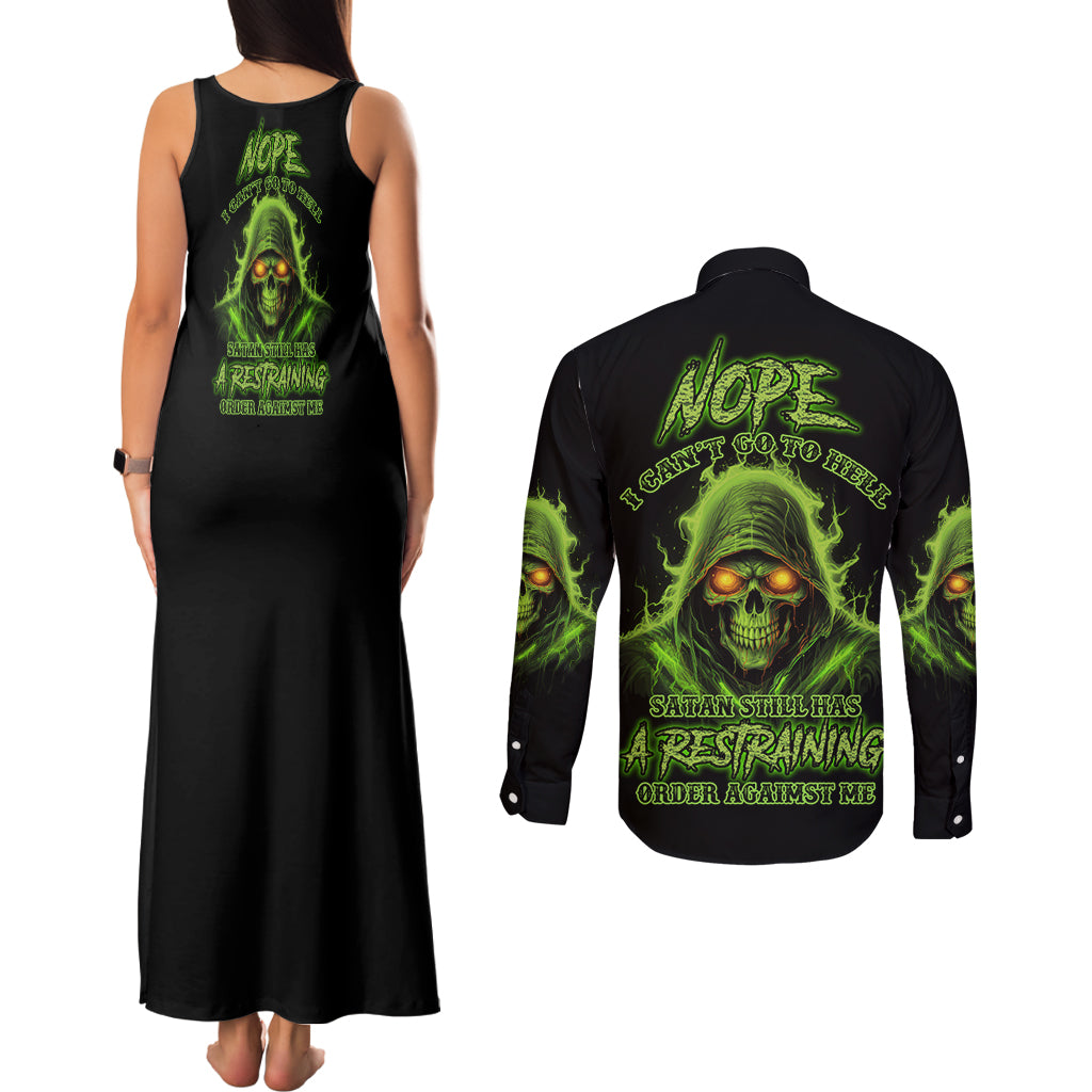 nope-i-cant-go-to-hell-couples-matching-tank-maxi-dress-and-long-sleeve-button-shirt