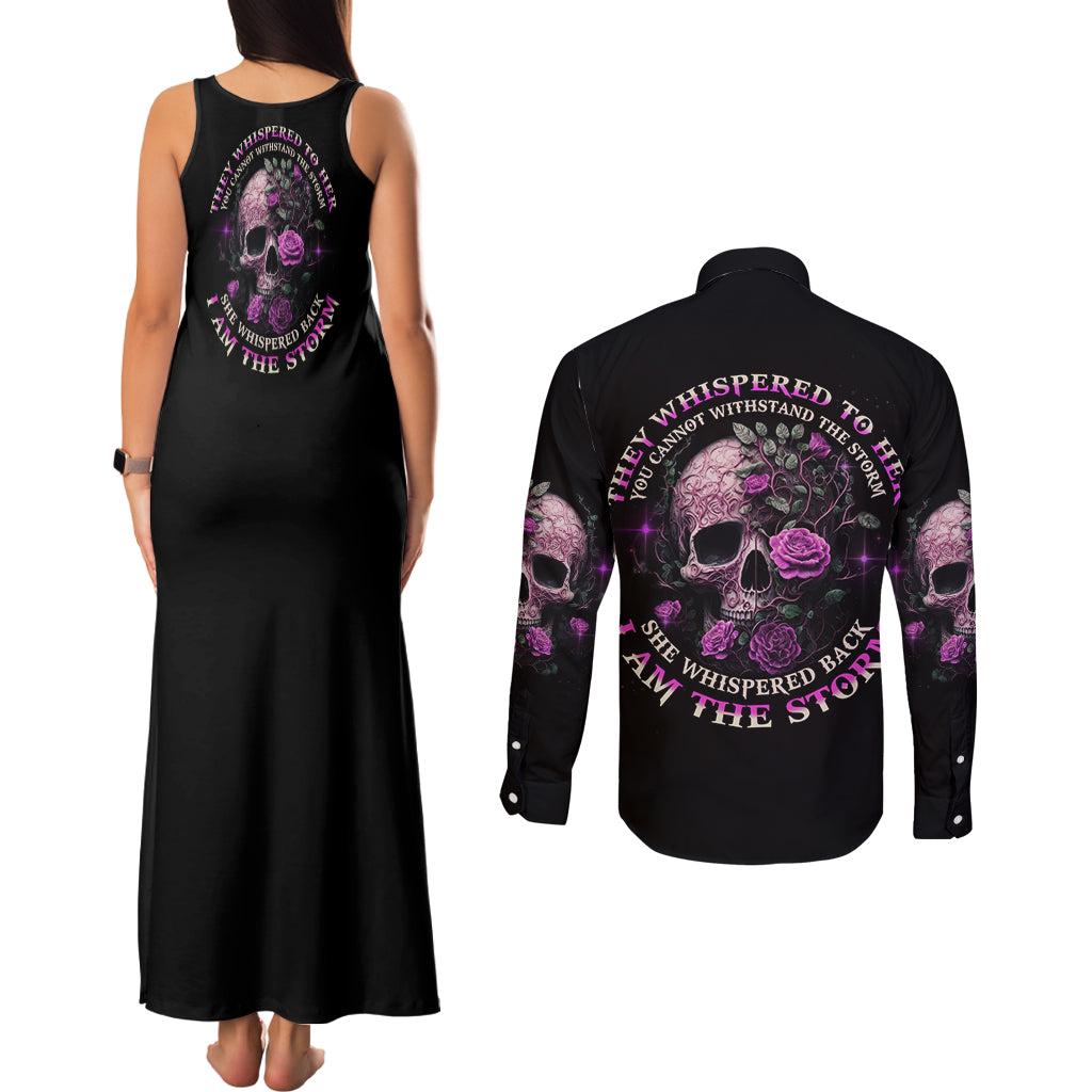 i-am-the-storm-rose-couples-matching-tank-maxi-dress-and-long-sleeve-button-shirt
