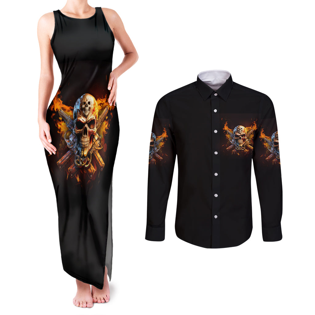 your-first-mistake-fire-skull-couples-matching-tank-maxi-dress-and-long-sleeve-button-shirt