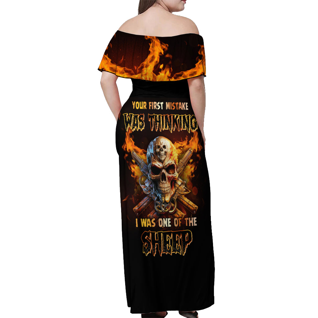 your-first-mistake-fire-skull-off-shoulder-maxi-dress