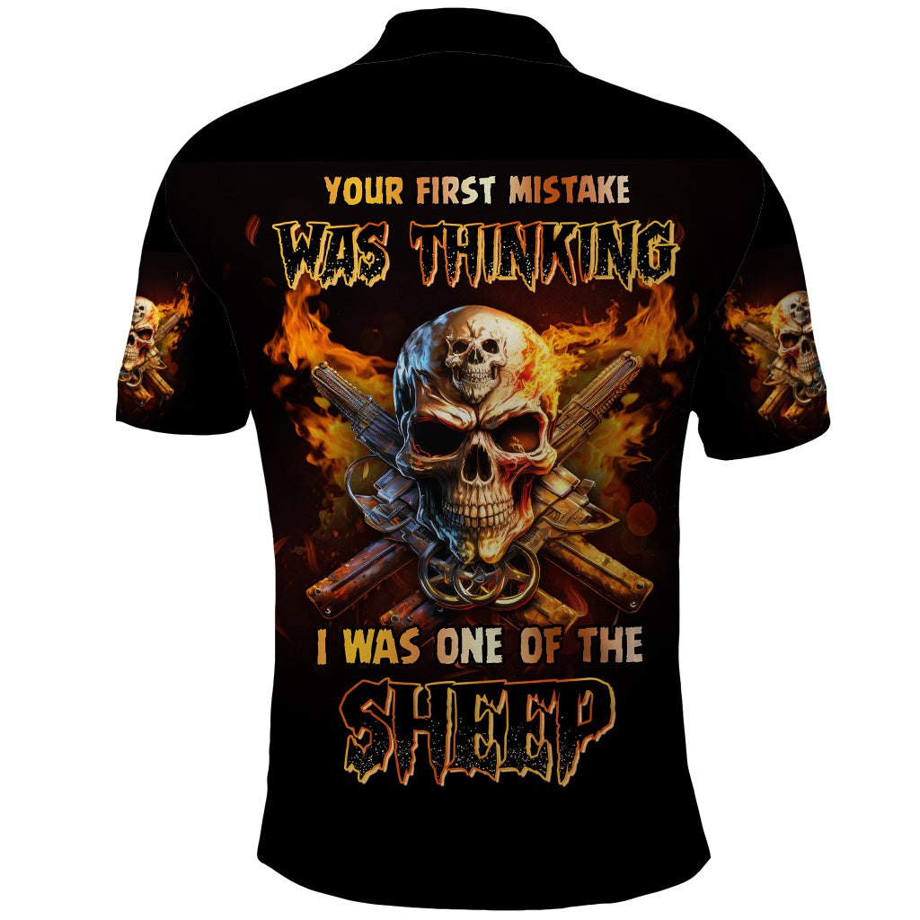 your-first-mistake-fire-skull-polo-shirt