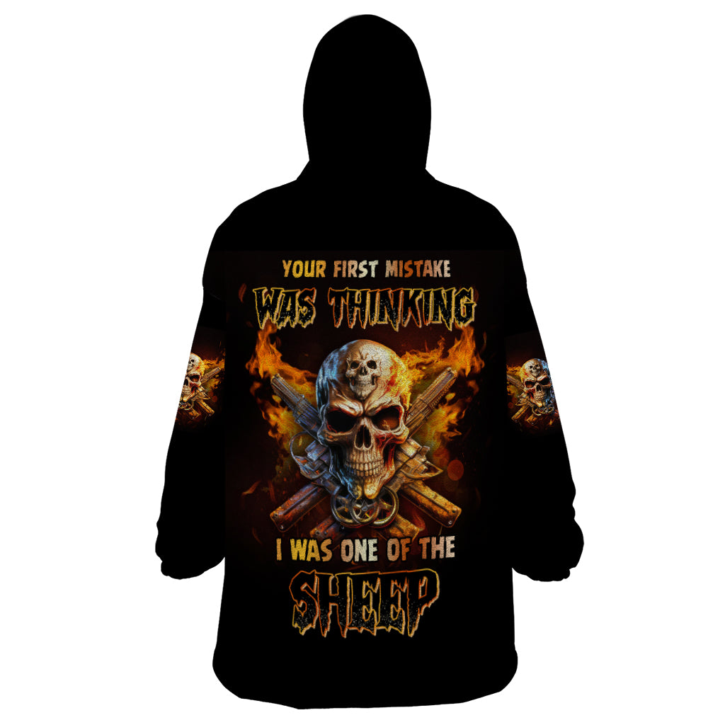 your-first-mistake-fire-skull-wearable-blanket-hoodie