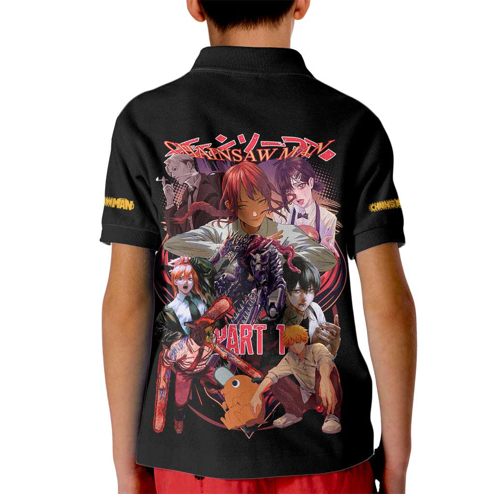 Chainsaw Man Part 1 Kid Polo Shirt Japan Anime Style