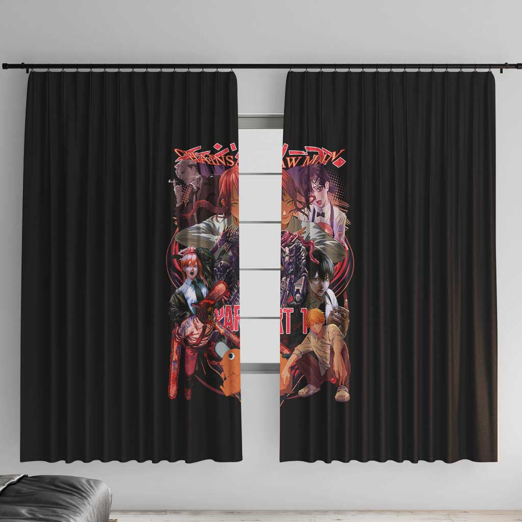 Chainsaw Man Part 1 Window Curtain Japan Anime Style