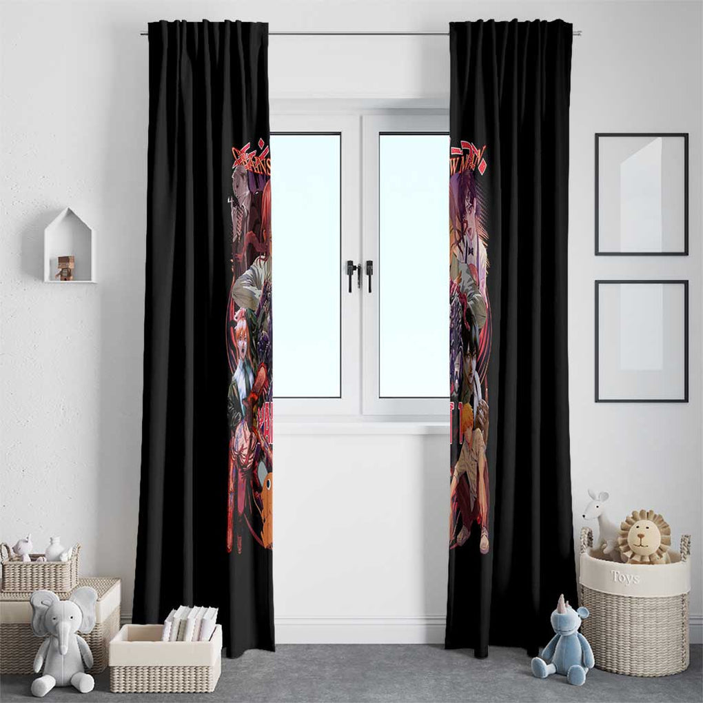Chainsaw Man Part 1 Window Curtain Japan Anime Style