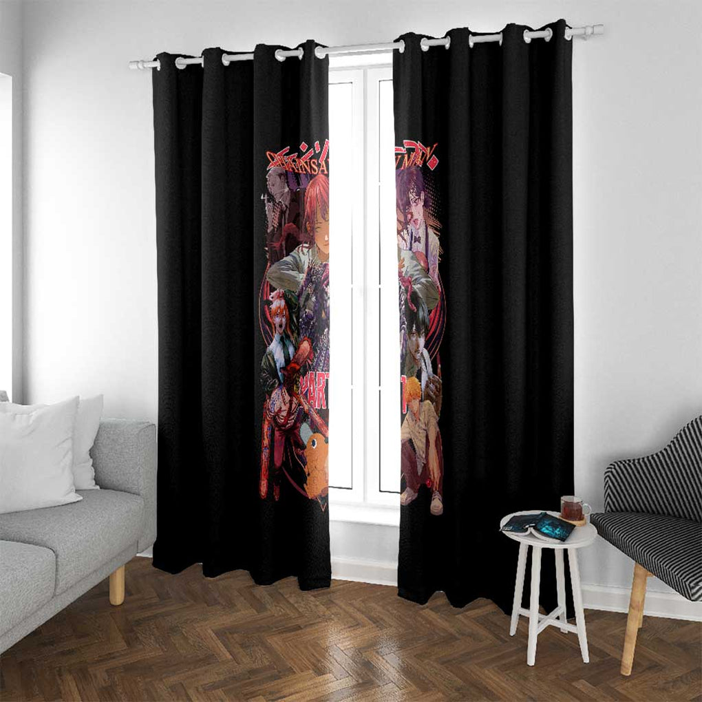 Chainsaw Man Part 1 Window Curtain Japan Anime Style