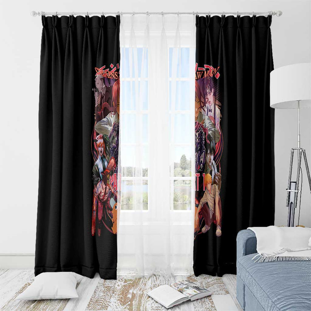 Chainsaw Man Part 1 Window Curtain Japan Anime Style