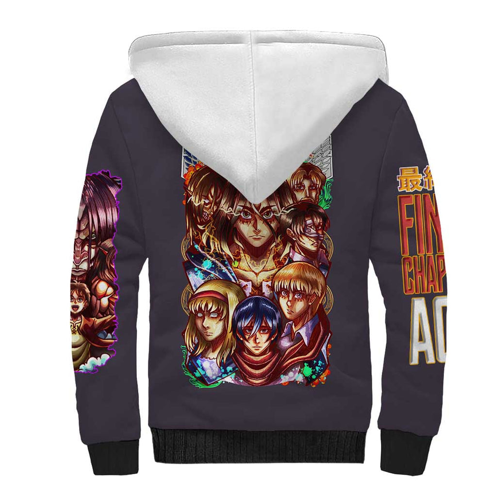 Final Chapter Attack on Titan Sherpa Hoodie Japan Anime Style