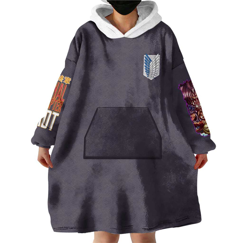 Final Chapter Attack on Titan Wearable Blanket Hoodie Japan Anime Style