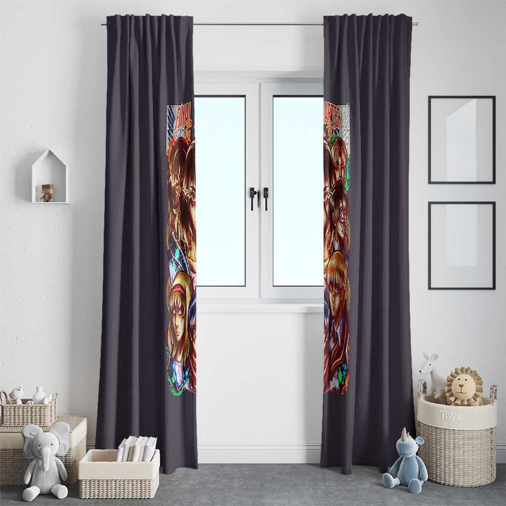 Final Chapter Attack on Titan Window Curtain Japan Anime Style