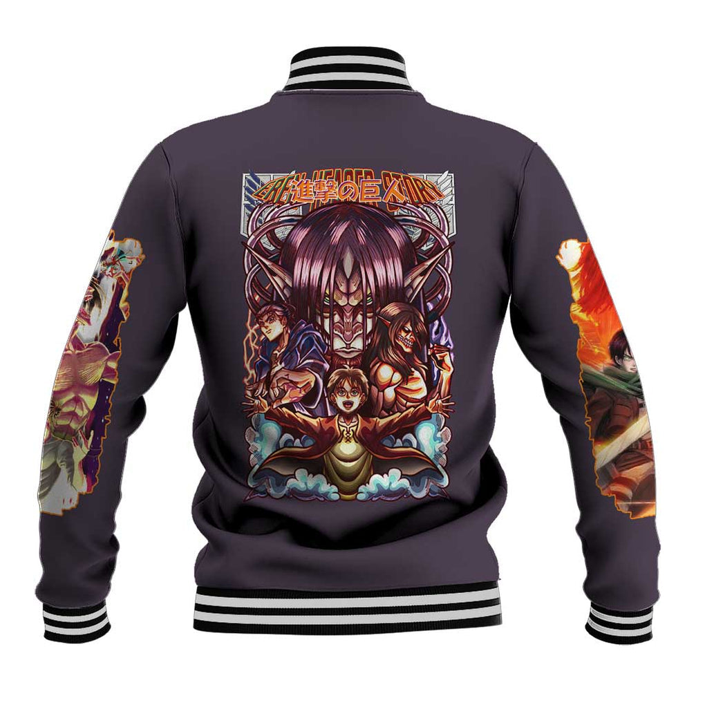 Eren Yeager Story Attack on Titan Baseball Jacket Japan Anime Style