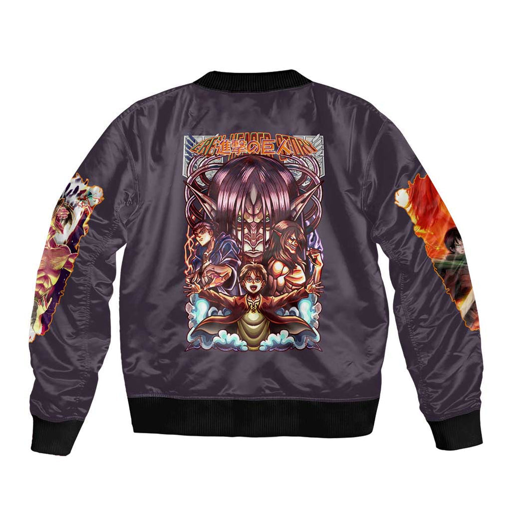 Eren Yeager Story Attack on Titan Bomber Jacket Japan Anime Style