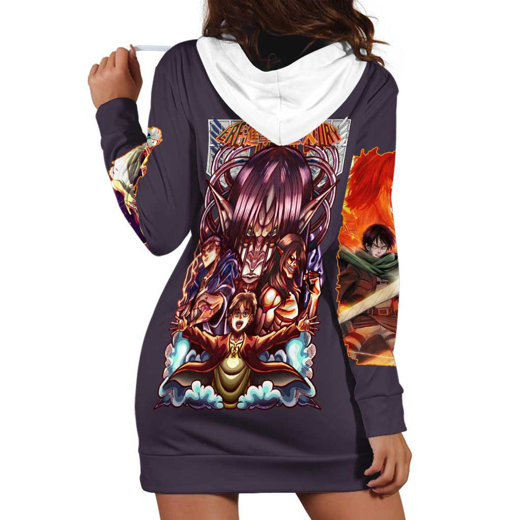 Eren Yeager Story Attack on Titan Hoodie Dress Japan Anime Style