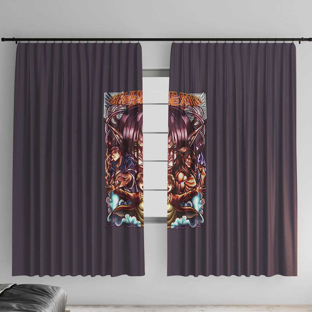 Eren Yeager Story Attack on Titan Window Curtain Japan Anime Style
