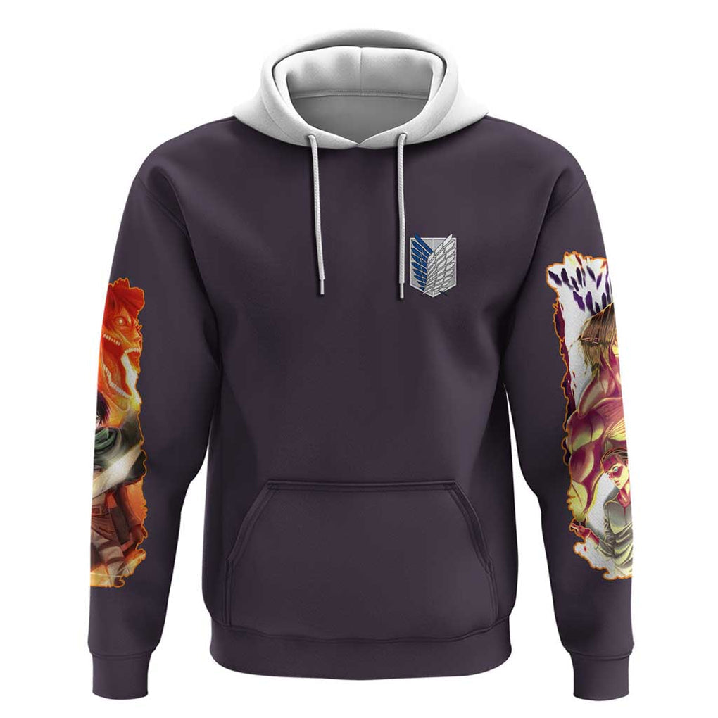 Eren Yeager Story Attack on Titan Zip Hoodie Japan Anime Style