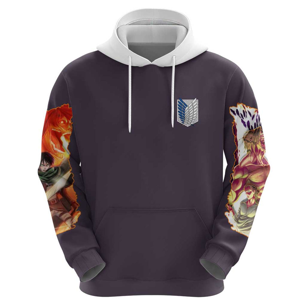Eren Yeager Story Attack on Titan Zip Hoodie Japan Anime Style