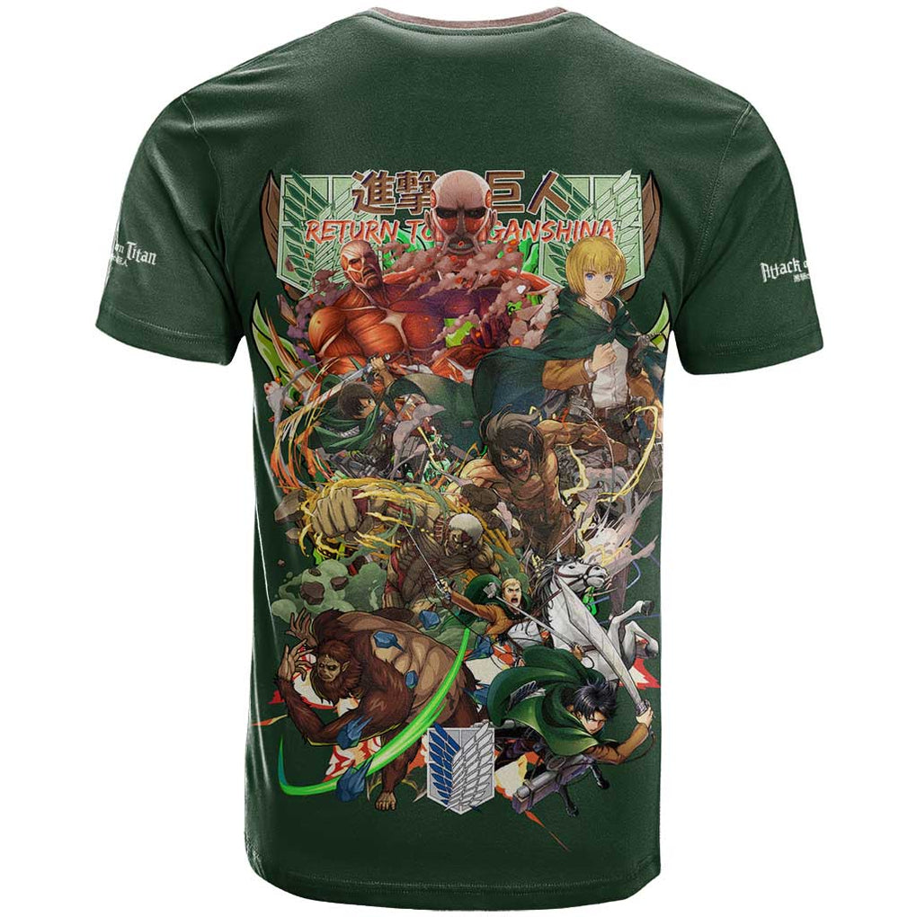 Return to Shiganshina Attack on Titan T Shirt Japan Anime Style
