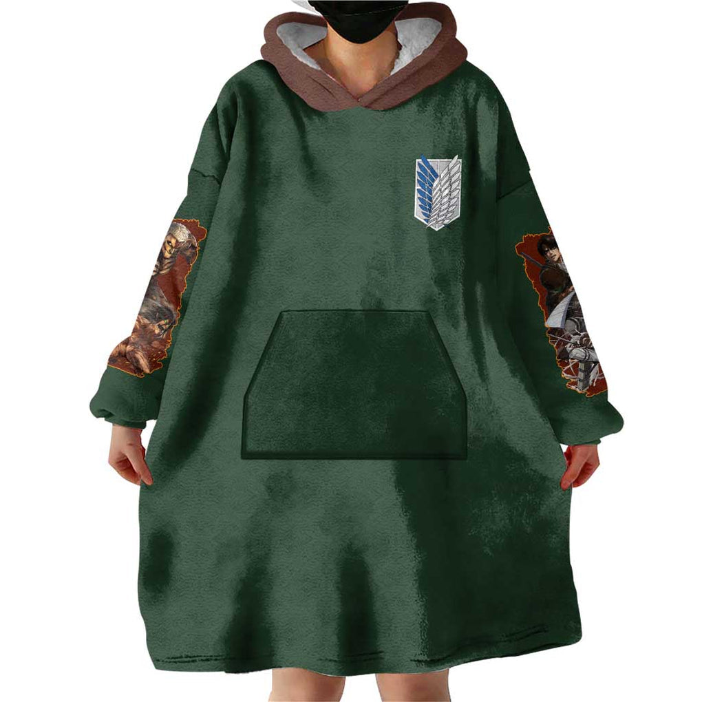 Return to Shiganshina Attack on Titan Wearable Blanket Hoodie Japan Anime Style