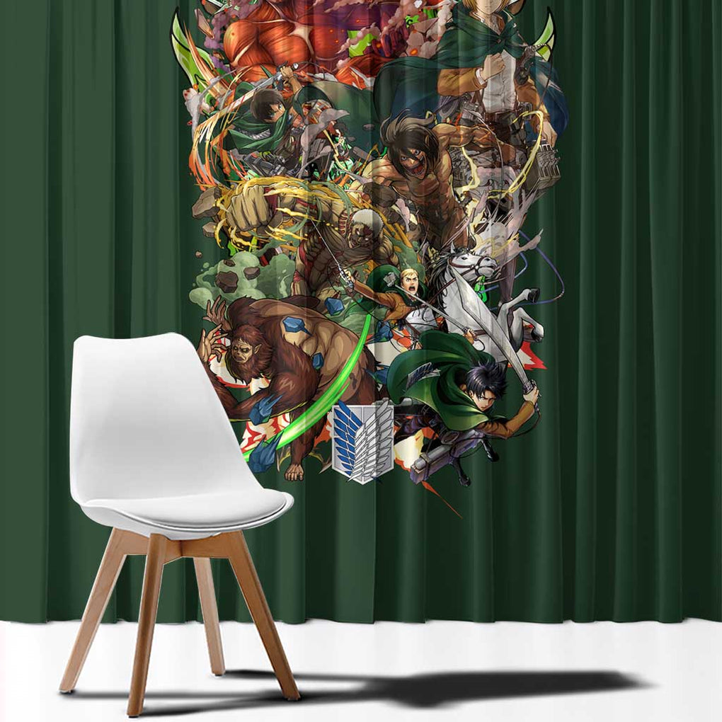 Return to Shiganshina Attack on Titan Window Curtain Japan Anime Style