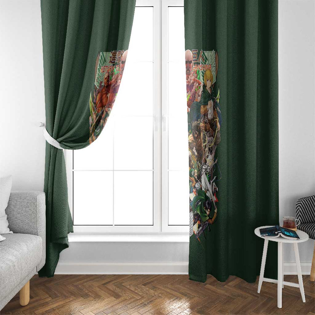 Return to Shiganshina Attack on Titan Window Curtain Japan Anime Style