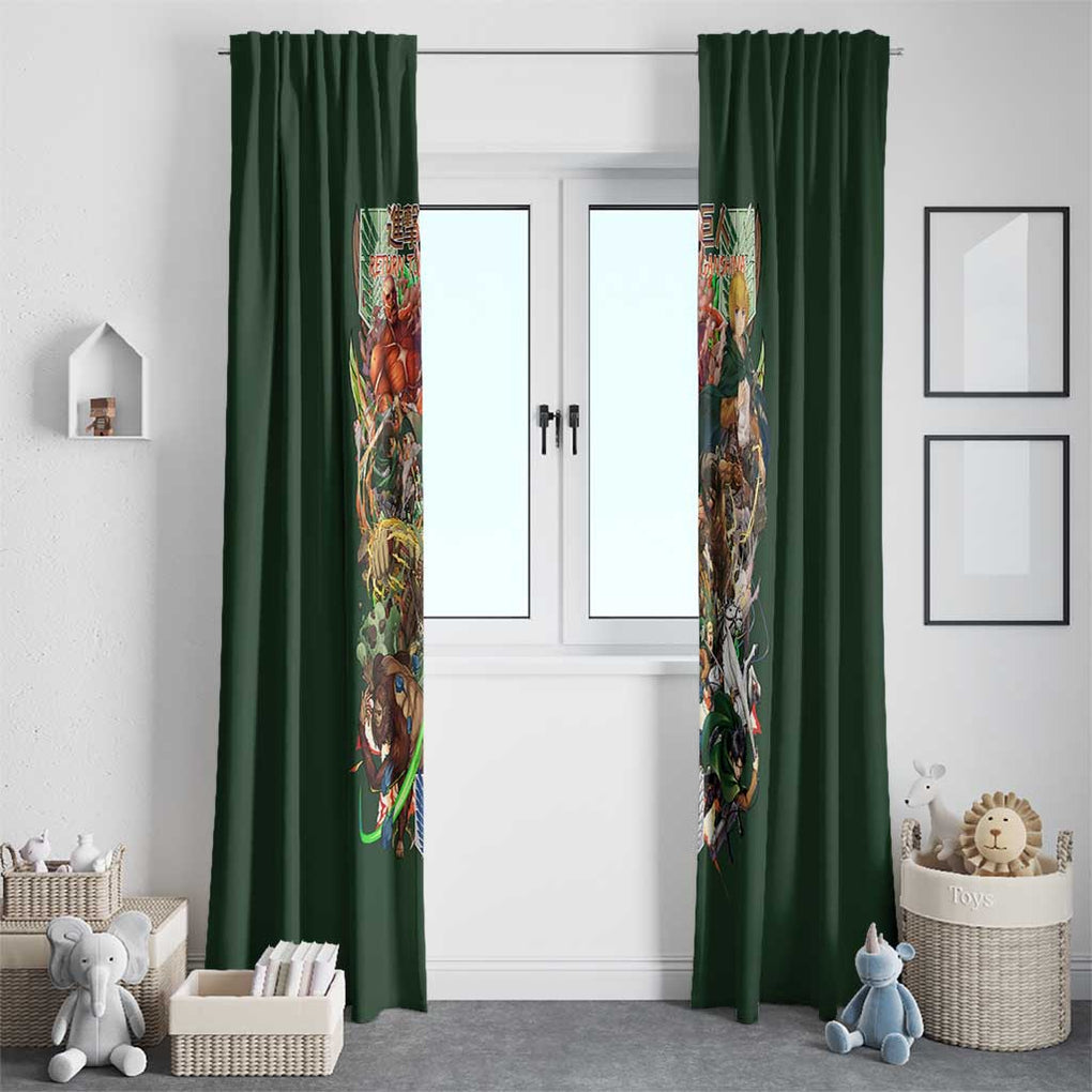 Return to Shiganshina Attack on Titan Window Curtain Japan Anime Style
