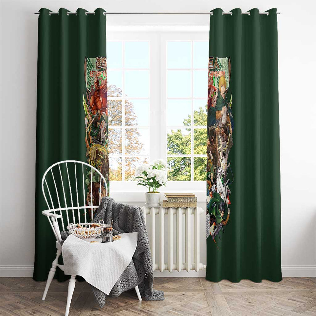 Return to Shiganshina Attack on Titan Window Curtain Japan Anime Style