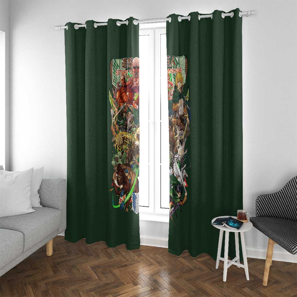 Return to Shiganshina Attack on Titan Window Curtain Japan Anime Style
