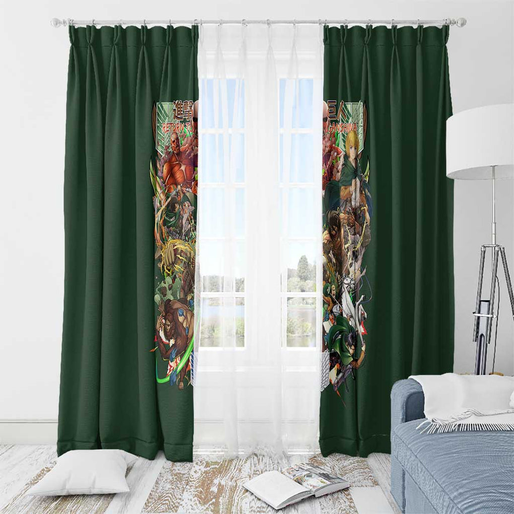 Return to Shiganshina Attack on Titan Window Curtain Japan Anime Style