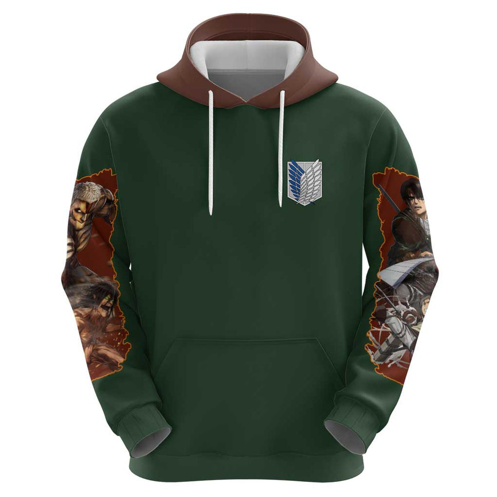 Return to Shiganshina Attack on Titan Zip Hoodie Japan Anime Style