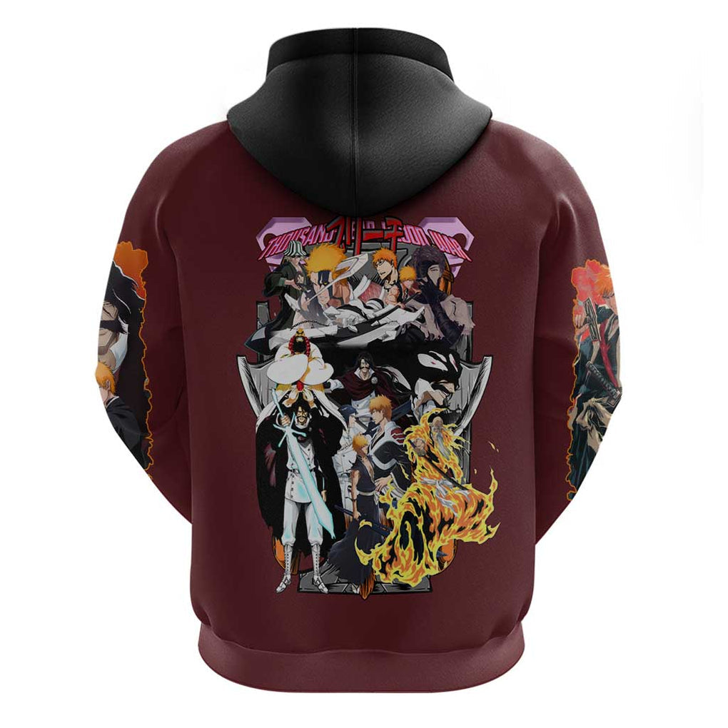Thousand Year Blood War Arc Bleach Zip Hoodie Japan Anime Style