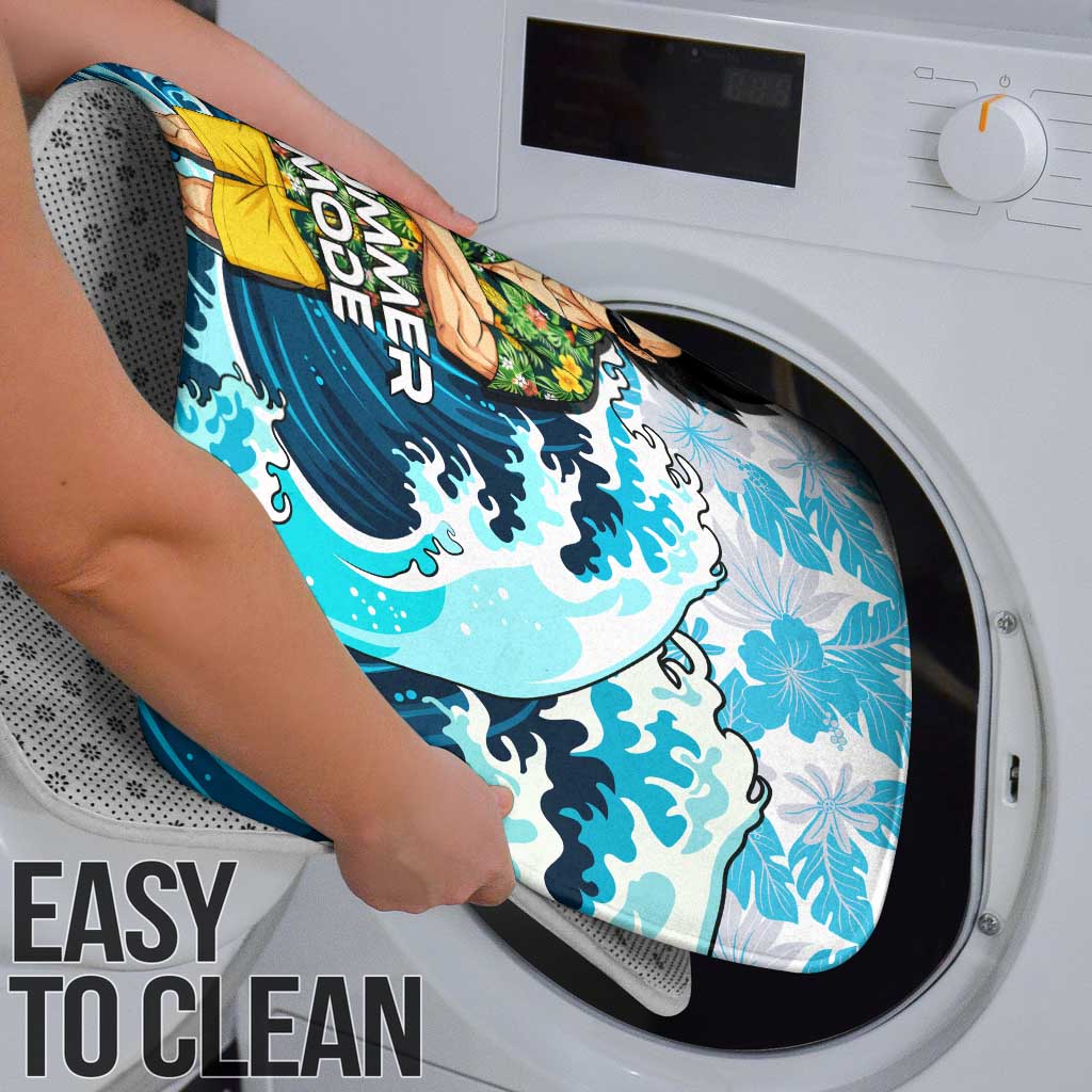 Vegeta Dragon Ball Summer Theme Bathroom Set with Hawaiian Shirt Sunglasses Shenron and Ocean Wave Background - The Mazicc