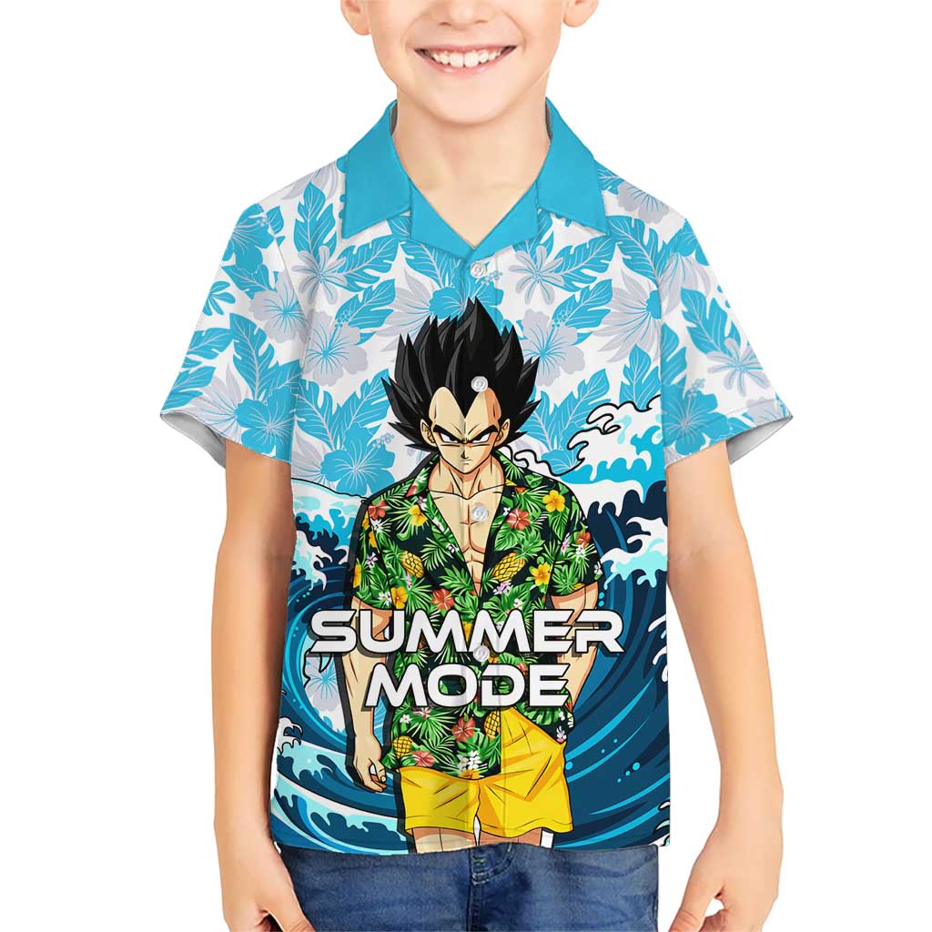 Vegeta Dragon Ball Summer Theme Hawaiian Shirt with Hawaiian Shirt Sunglasses Shenron and Ocean Wave Background - The Mazicc