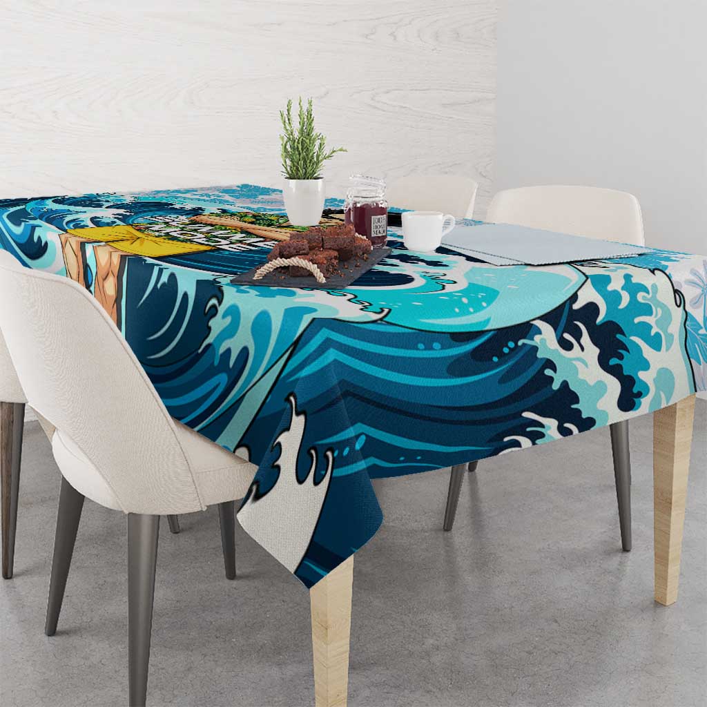 Vegeta Dragon Ball Summer Theme Tablecloth with Hawaiian Shirt Sunglasses Shenron and Ocean Wave Background - The Mazicc