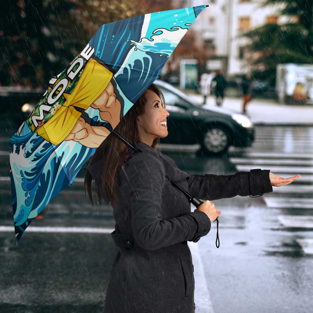 Vegeta Dragon Ball Summer Theme Umbrella with Hawaiian Shirt Sunglasses Shenron and Ocean Wave Background - The Mazicc
