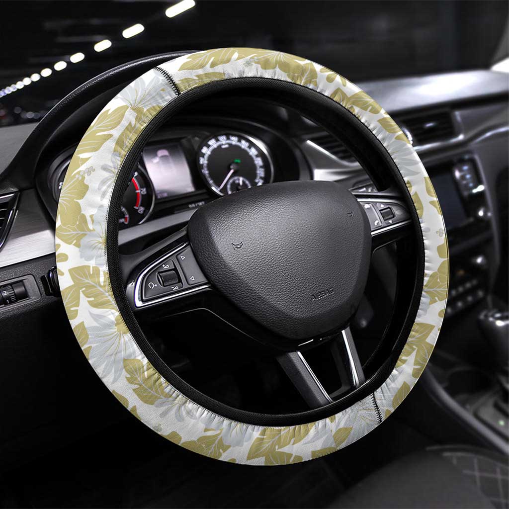 Beerus Dragon Ball Summer Theme Steering Wheel Cover with Floral Shirt Sunglasses Shenron and Ocean Wave Background - The Mazicc