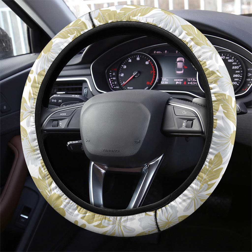 Beerus Dragon Ball Summer Theme Steering Wheel Cover with Floral Shirt Sunglasses Shenron and Ocean Wave Background - The Mazicc