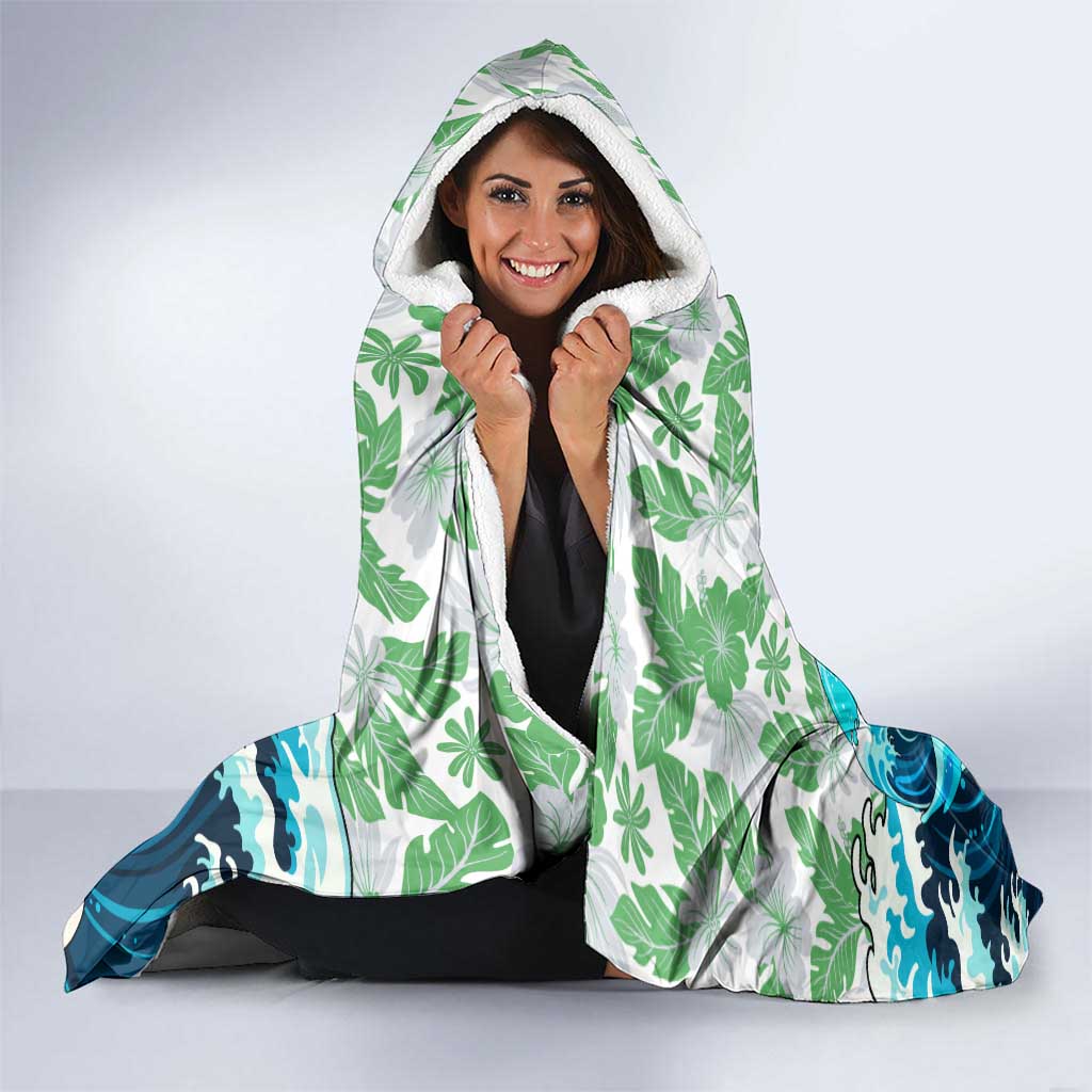 Broly Dragon Ball Summer Theme Hooded Blanket with Banana Shirt Sunglasses Shenron and Tropical Ocean Background - The Mazicc