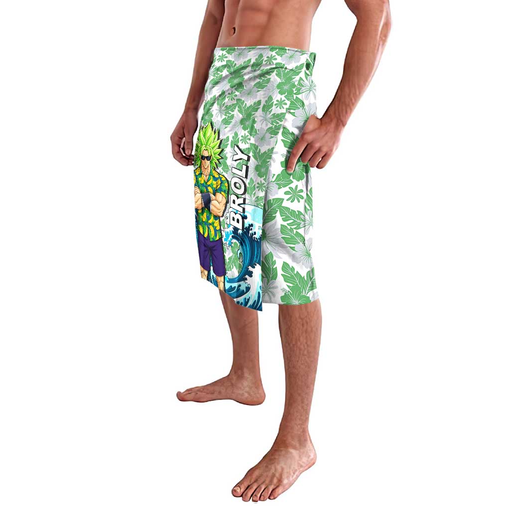 Broly Dragon Ball Summer Theme Lavalava with Banana Shirt Sunglasses Shenron and Tropical Ocean Background - The Mazicc