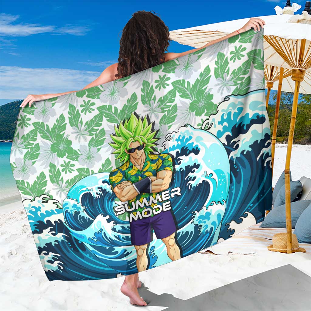 Broly Dragon Ball Summer Theme Sarong with Banana Shirt Sunglasses Shenron and Tropical Ocean Background - The Mazicc