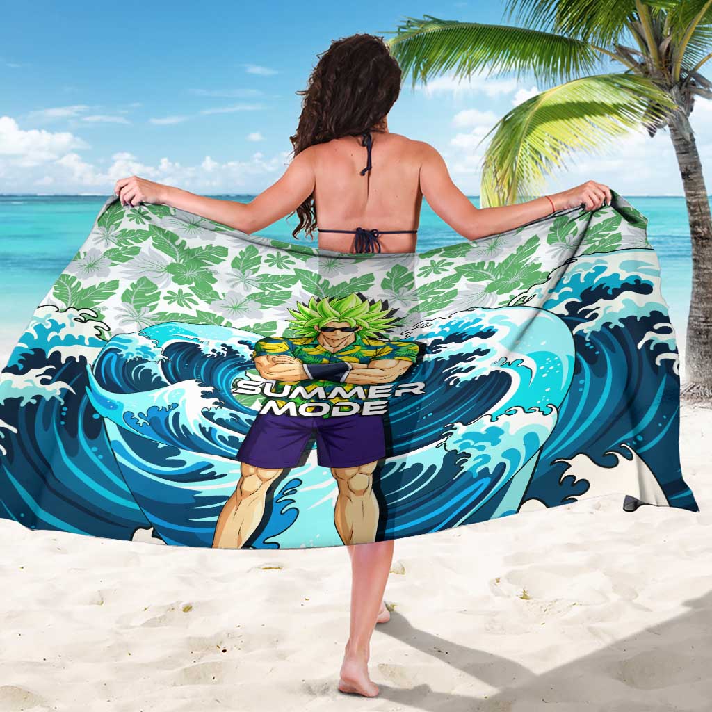Broly Dragon Ball Summer Theme Sarong with Banana Shirt Sunglasses Shenron and Tropical Ocean Background - The Mazicc