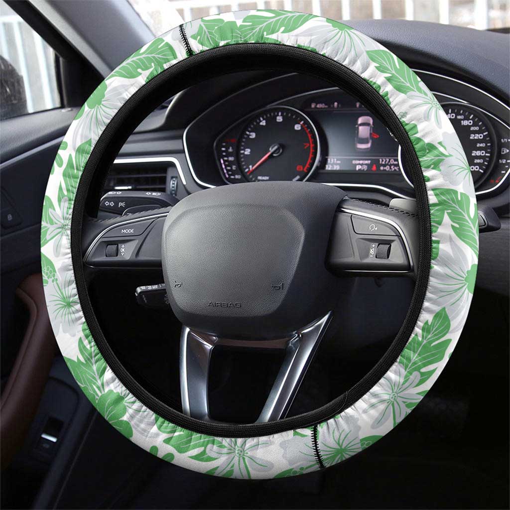 Broly Dragon Ball Summer Theme Steering Wheel Cover with Banana Shirt Sunglasses Shenron and Tropical Ocean Background - The Mazicc