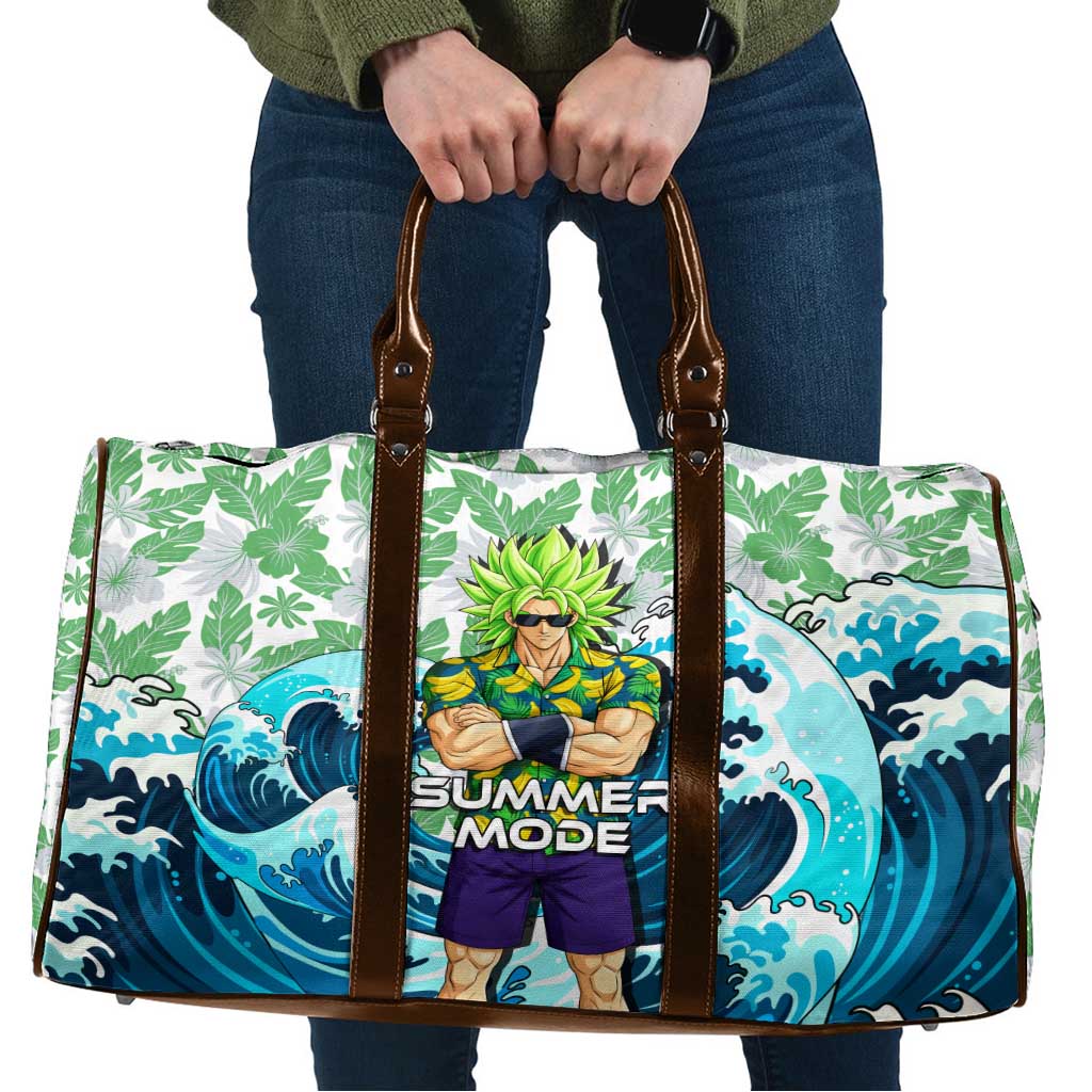 Broly Dragon Ball Summer Theme Travel Bag with Banana Shirt Sunglasses Shenron and Tropical Ocean Background - The Mazicc