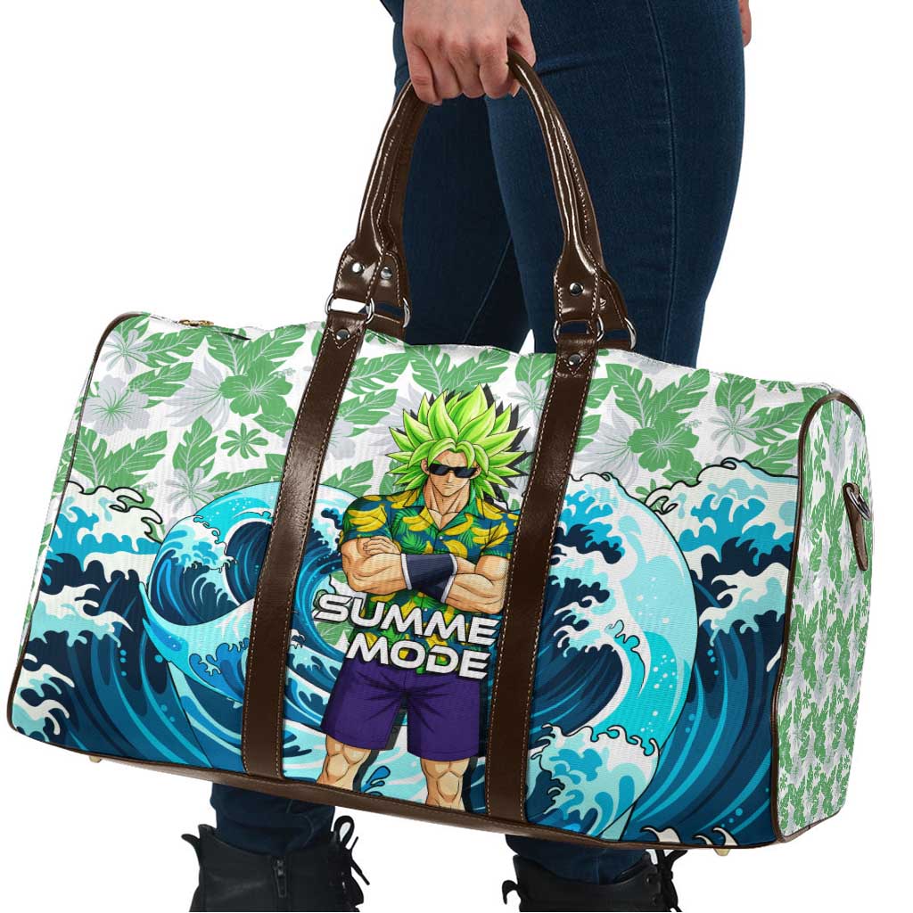 Broly Dragon Ball Summer Theme Travel Bag with Banana Shirt Sunglasses Shenron and Tropical Ocean Background - The Mazicc